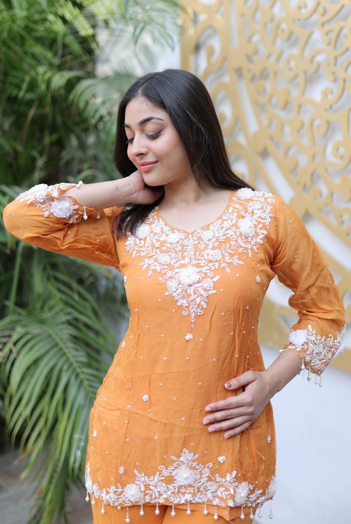 Golden Hour Embroidered Unique Sharara Sets