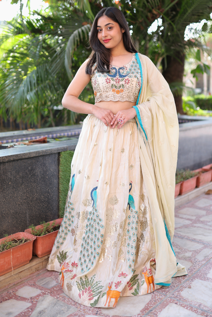 Enchanted Garden Embroidered Lehenga Set